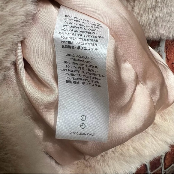 Free People Faux Fur Kate Coat Double Women Breasted Size Small - Picture 4 of 4